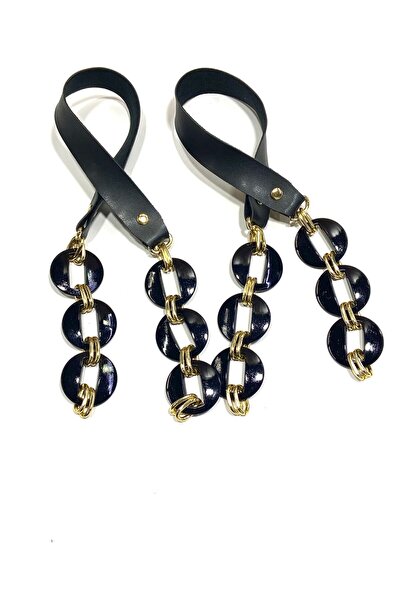 karantuhafiye Λαβή τσάντας από δέρμα με ακρυλικό δαχτυλίδι / 1 ζευγάρι