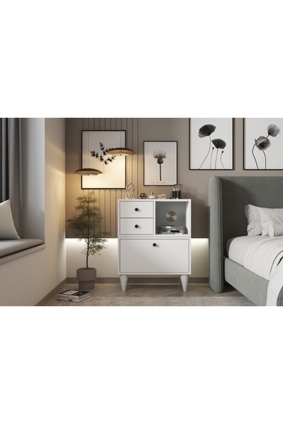nettrends.net the new trend of shopping Minimalist Beyaz Komodin - Yatak Odas...