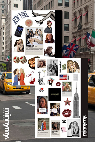 Minnymy Gossip Girl Collection Sticker, Çıkartma, Ajanda, Günlük, Planlayıcı,...