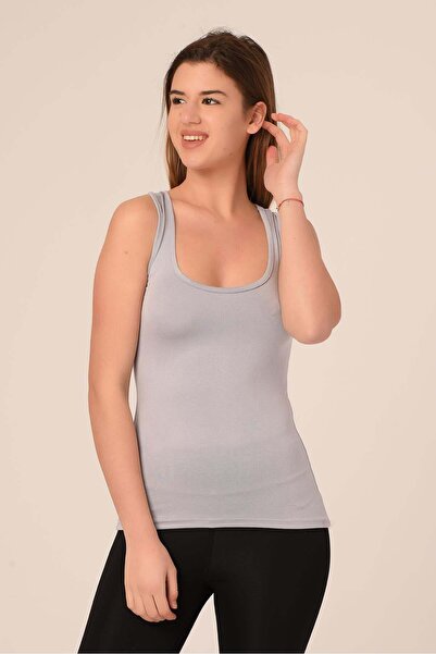 DISENTIS MODEST Χοντρό λουράκι Rambo Viscose ανοιχτό γκρι κορμάκι