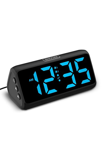 Netzu Yatak Odası İçin Dijital Alarm Saati, Büyük Rakamlı, Erteleme Özellikli...