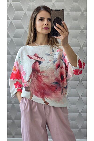 styleFlex Bluză cu Imprimeu din Tricot Fin, Vascoza elastica
