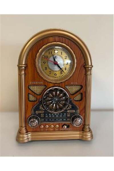 Everton RT-719 Şarjlı, Saat Göstergeli Nostaljik Radyo( Bluetooth-USB-SD-FM)