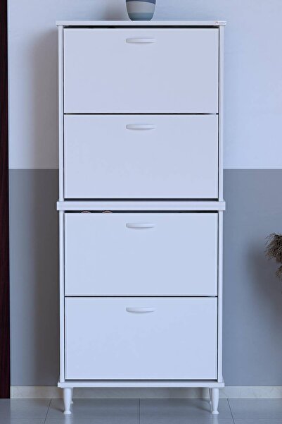 Modilayn Umay & Umay Ayakkabılık (72 cm) Ayaklı 4 Düşer Kapaklı 8 Raflı (5 Fa...