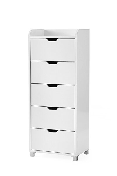 Erz Design Yüksek 5 Çekmeceli Mutfak Çok Amaçlı Kiler Dolabı Kurulum Gerektirmez