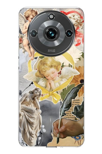 FLAMENKO Realme 11 Pro / 11 Pro Plus Compatible Transparent Phone Case with A...