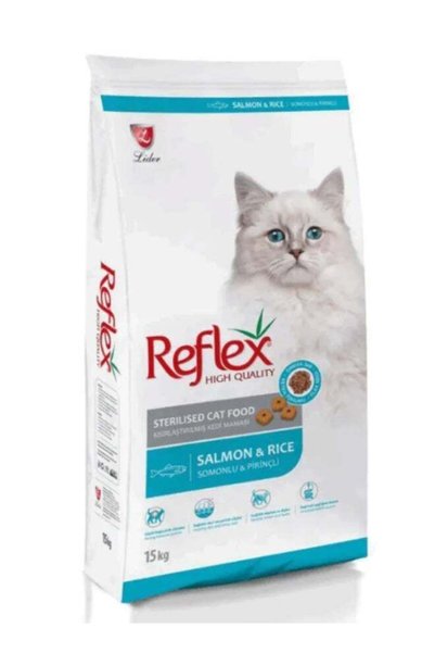 Reflex طعام القطط المعقم بالسلمون والأرز - طعام جاف عالي الجودة للقطط المعقمة...