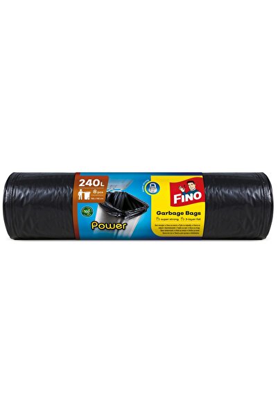 Crocodileskids Household Trash Bags, FINO, Power, LDPE, 240 L, 8 Pieces/Roll