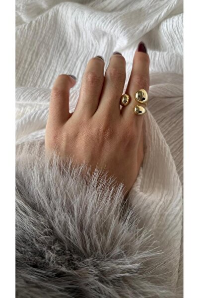 MonCheriAccessoire Gold Sarmal Model Ayarlanabilir Yüzük
