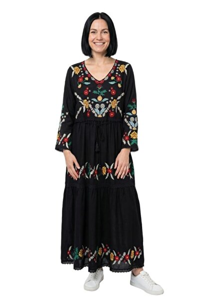 rody's forever Γυναικείο φόρεμα 025 μαύρο/κυκλαμένο, marimea XL