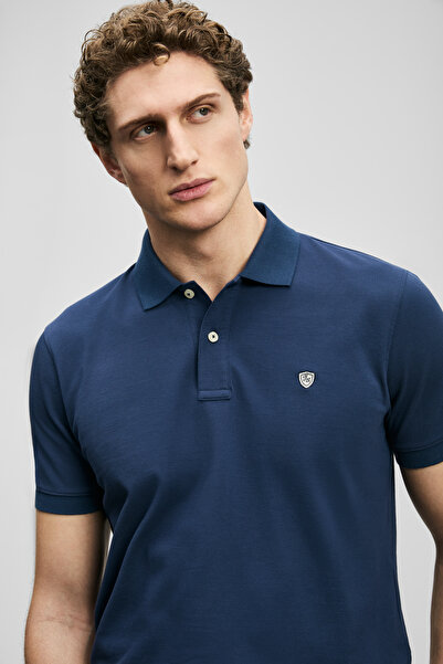 Lufian Laon Smart ανδρικό μπλουζάκι πόλο ανοιχτό μπλε Navy