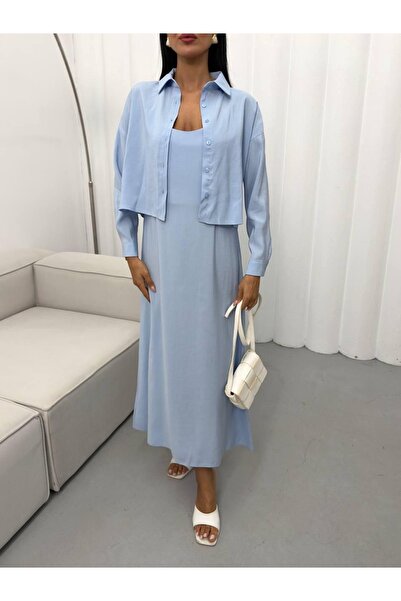 Ekim Store Strappy Dress Shirt Modal Set