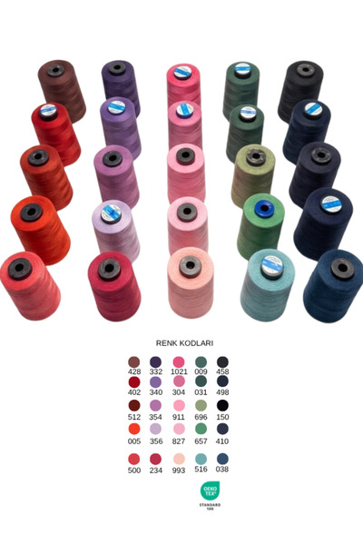Lider İplik 120 Numara Polyester Dikiş İpliği - 50'li Adet Elegance Serisi