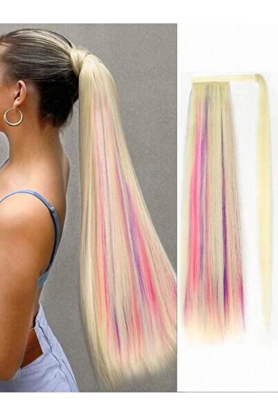 Belora Extensie coadă de cal dreaptă de 60cm, blondă