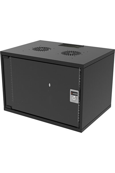 Genel Markalar AGER 12U 540x400mm Duvar Tipi Siyah Kabinet SOHO AG-SH12U5440S1