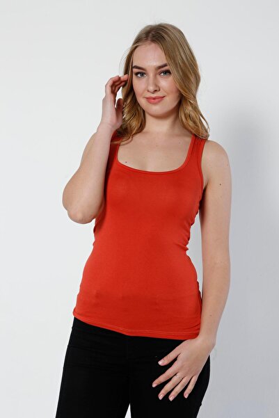 DISENTIS MODEST Κόκκινο κορμάκι από βισκόζη Rambo με χοντρά λουράκια