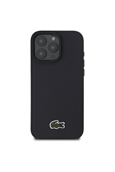 Lacoste Емблематичен калъф Petit Pique MagSafe за iPhone 16 Pro - Тъмносин