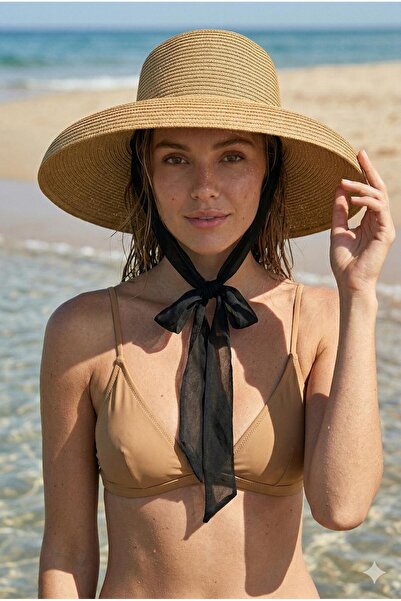 keisy Γυναικείο ψάθινο καπέλο καουμπόι Panama