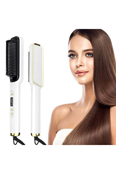 TrustTech Ηλεκτρική βούρτσα ισιώματος μαλλιών 45W - Λευκή