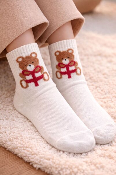 ask Women's Bear Patterned 3-Piece Socks