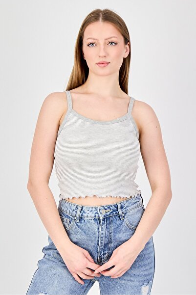 Don't Call Me Jennyfer Women Square Neck Sleeveless Stripe Tank Top, Multicolor