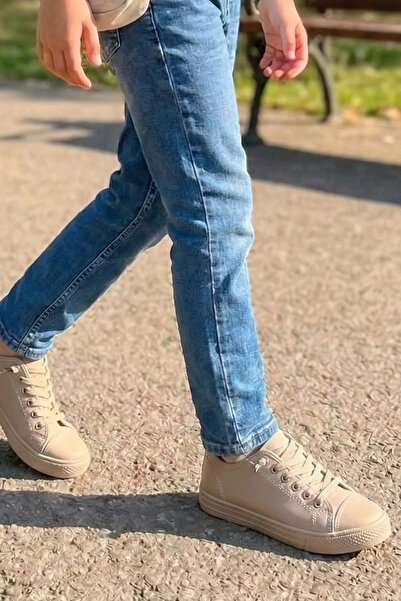 IN-STEP Unisex Kids' Beige Lifestyle Casual Shoes - Durable Serrated Thick Sole