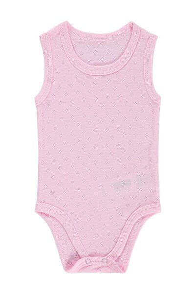 Civil Baby Jakarlı 3-36 Ay Çıtçıtlı Badi - Pembe
