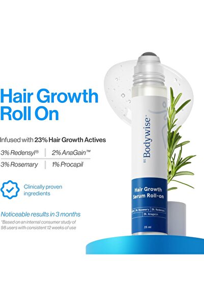 Hairgrow Be Bodywise Rosemary Hair Growth Serum (Roll On)| Promotes Hair Grow...