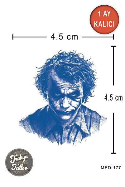 Trakya Tattoo 1 Ay Kalıcı Dövme Minimal Joker Geçici Dövme