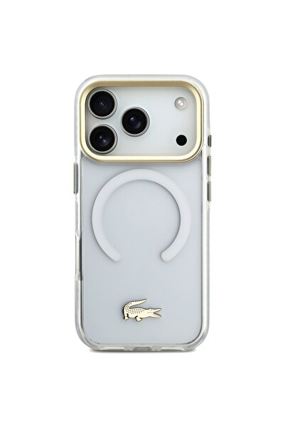 Lacoste Husă antișoc mată MagSafe pentru iPhone 17 Pro - Albă