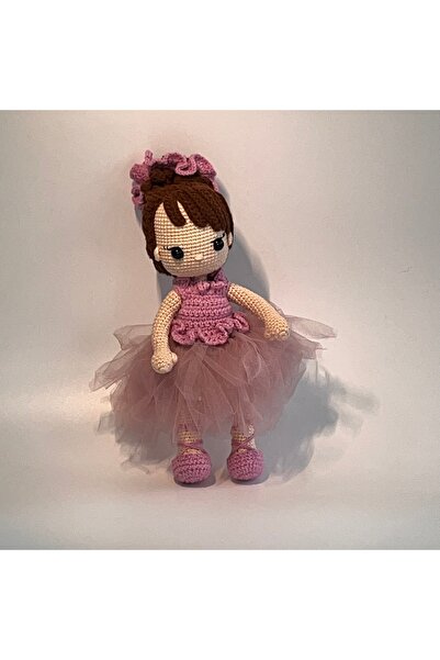 TOIVOS El Örgüsü Amigurumi Balerin Bebek | Tütülü Pembe Oyuncak Bebek