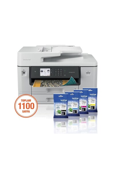 Brother A3/A4 Renkli MFC-J3940DW Yazıcı Tarayıcı Fotokopi USB 2.0,Ethernet,Ka...