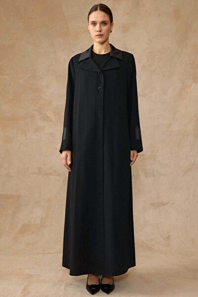 Olcay Παλτό μεγάλου μεγέθους με σατέν λεπτομέρειες στο γιακά και τις μανσέτες...