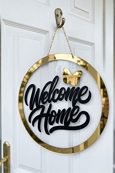 Muyika Design Διακοσμητικό Δώρο Πόρτας Διακοσμητικό Διαφανές & Χρυσό Πλεξιγκλ...