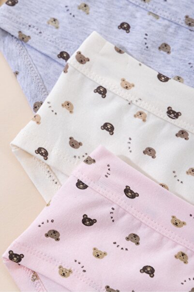 BAYKAR Νεανικά Κοριτσίστικα Βαμβακερά Πολύχρωμα Σλιπ 3 Τεμαχίων 7828 Πολύχρωμα