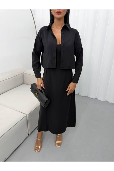 Ekim Store Strappy Dress Shirt Modal Set