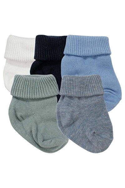 bebegen طقم جوارب للأطفال الأولاد باللون الأبيض والأزرق الداكن والأخضر مكون م...