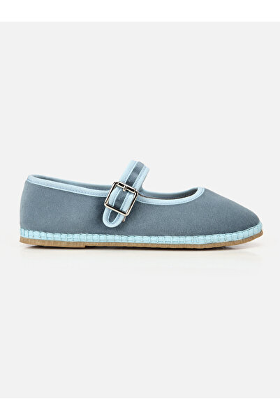 SU14 Alicia Light Blue Women's Flat Ballerina Shoes