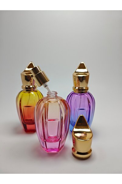 ANADOLU PARFÜM Oriental Series 3-Piece Set - 50 ml Premium Empty Bottle Set - Gradient Color Luxury Design