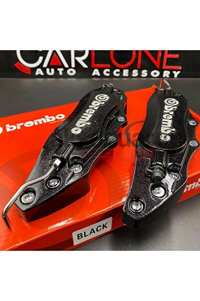 handanca Brembo Metal Kaliper Kapağı Siyah Renk Fren Disk Kapağı 2'Li Set