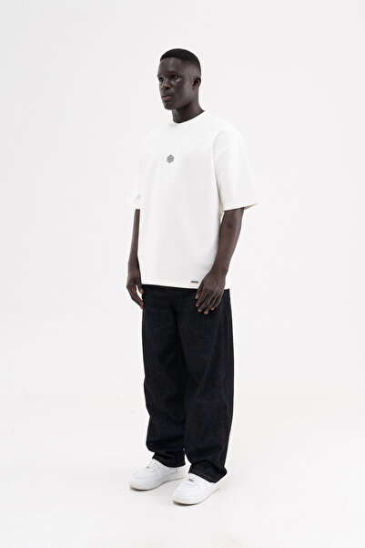 Machinist Ανδρικό μπλουζάκι με στάμπα Seal Oversize σε χρώμα εκρού