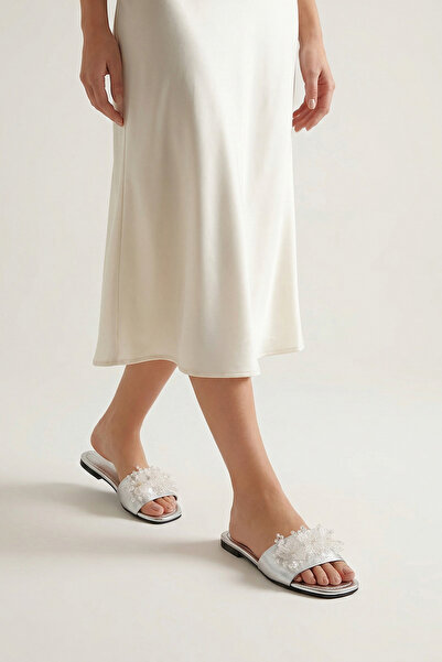 Gökhan Talay Florelle Lame Μεταλλικές Χειροποίητες Γυναικείες Παντόφλες με Δι...