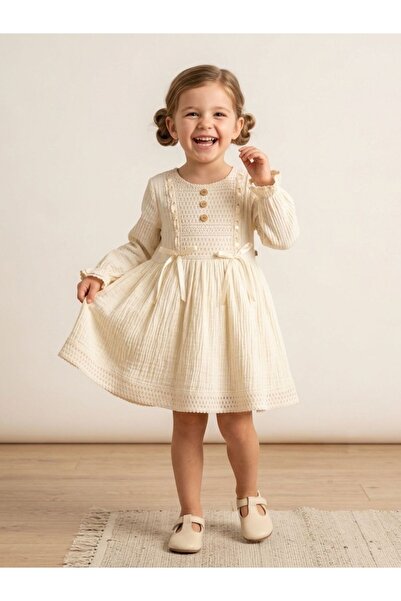 Cherrys Bebek Φόρεμα για κορίτσια από μουσελίνα Masal