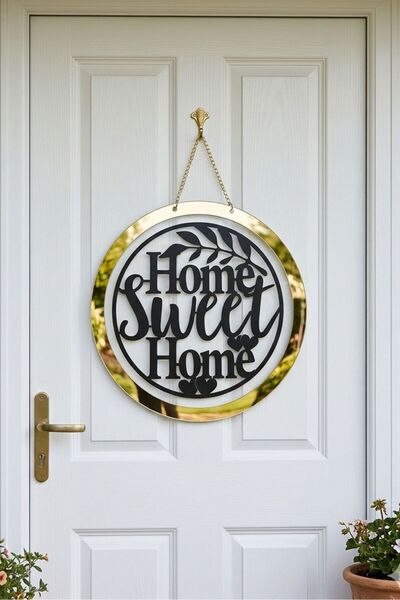 Muyika Design Διακοσμητικό Δώρο Πόρτας Διακοσμητικό Διαφανές & Χρυσό Plexigla...