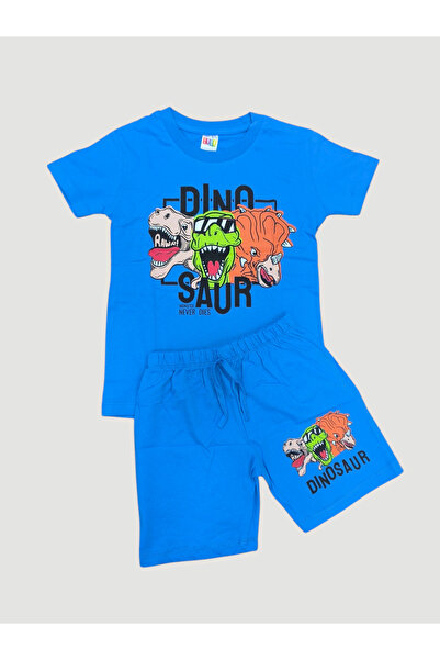 zahider Αγορίστικο σετ πιτζάμες με καλοκαιρινό σορτς, 100% βαμβακερό, με στάμ...