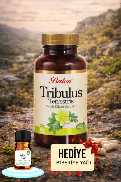Balen Tribulus Terrestris Demir Dikeni Kapsül Takviye Edici Gıda + HEDİYE BİB...