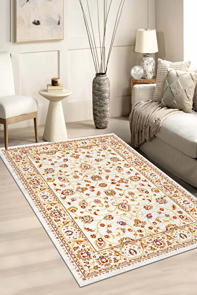 Halise Home Kaymaz Tabanlı Yıkanabilir Baskılı Mutfak Halısı Halı Yolluk
