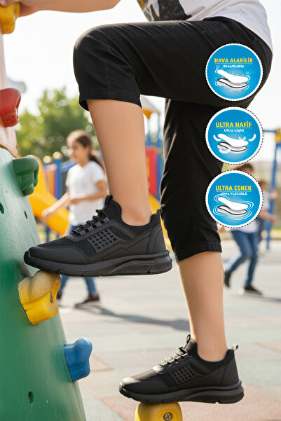 WALKWAY Pantofi sport pentru copii unisex Motano F Black-Smoked