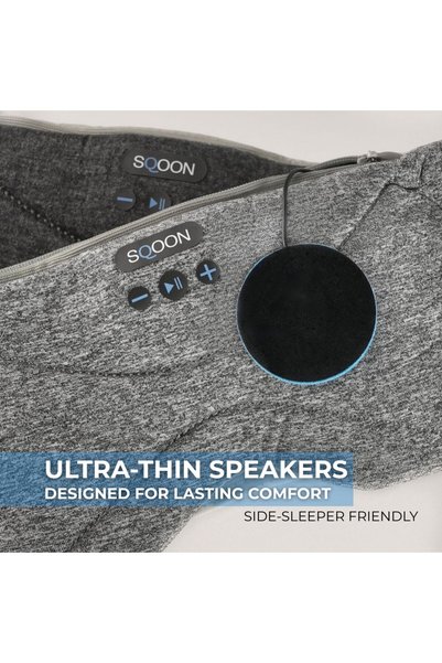 S-MASQ Bluetooth Eye Mask, Sleeping Mask, Ultra-Thin Speakers, Built-In Microphone, Wireless Control