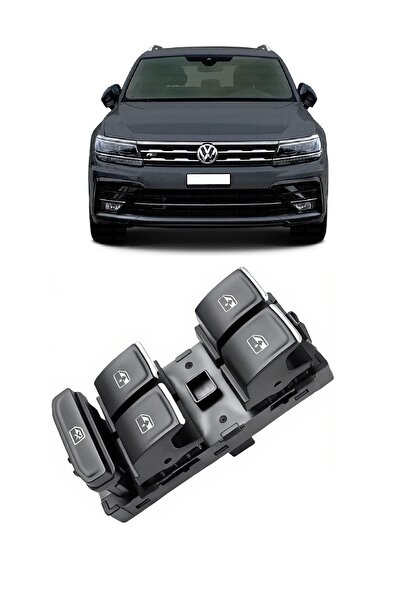 cme parts Vw Volkswagen Tiguan 2016-2022 Uyumlu Ön Sol Kapı Dörtlü Cam Açma D...